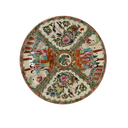 Antique 1890s Rose Medallion 9 ½” Plate