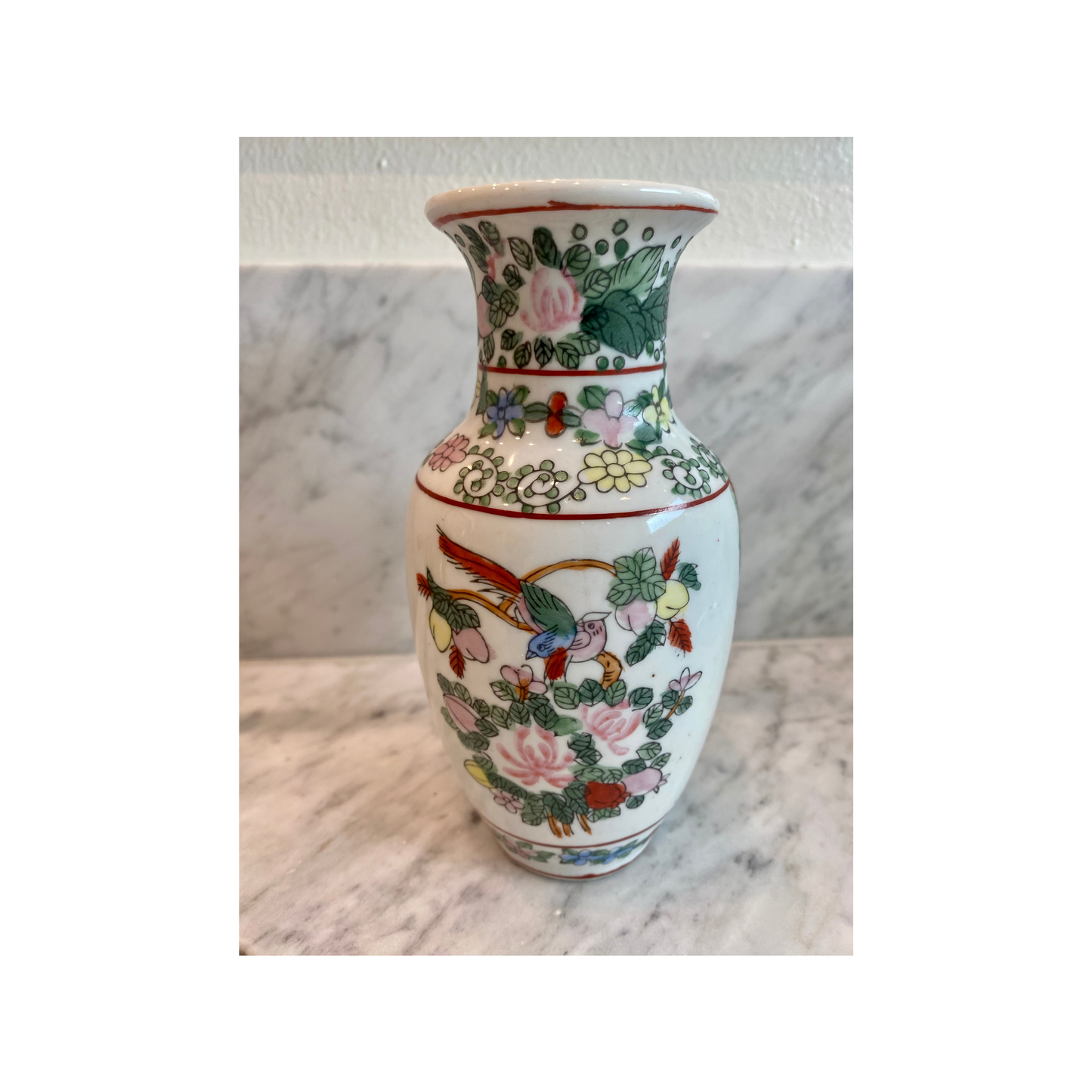Antique Mini Rose Famille Vase