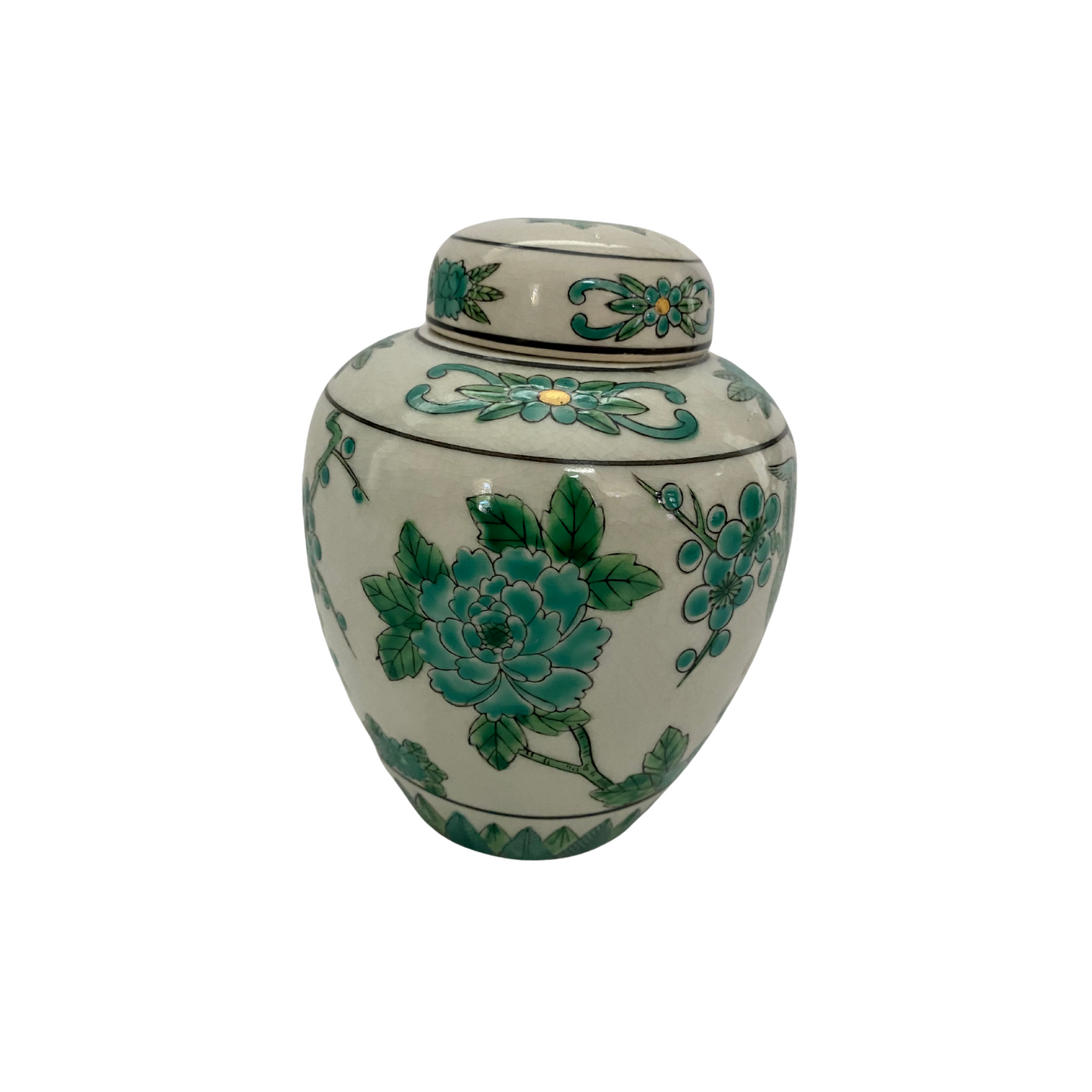 Unmarked Small Imari Gold Ginger Jar