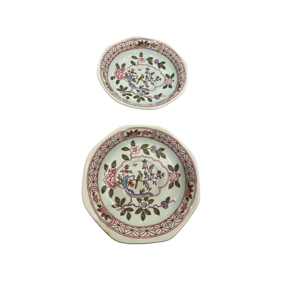 Singapore Bird Plate Wall - Set of Six Saucers