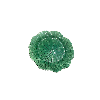 Majolica Cabbage Plate Wall - Set of Seven