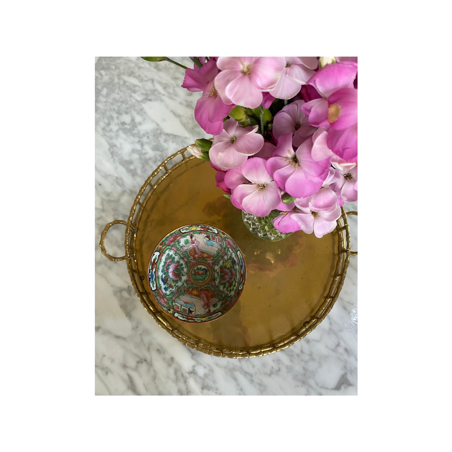 Brass Bamboo Tray - Round