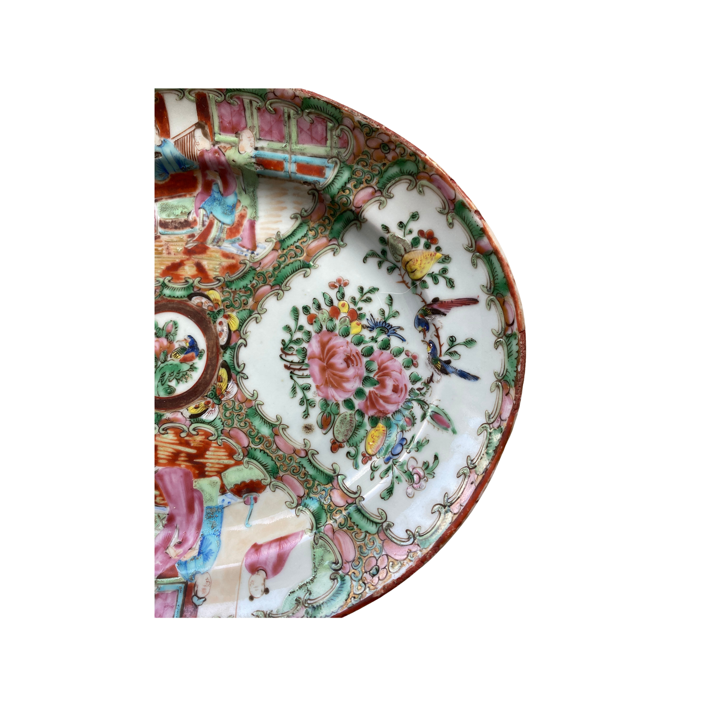 1800s Rose Medallion Platter