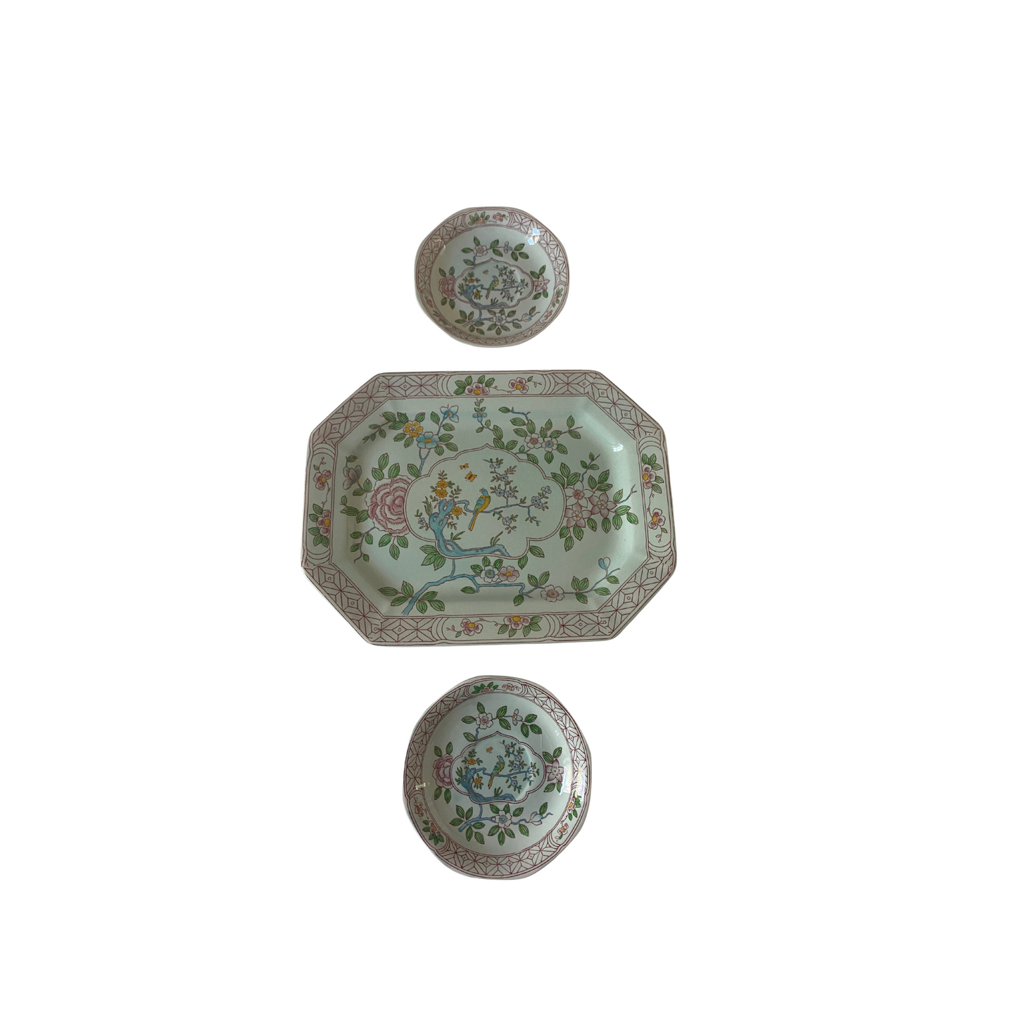 Singapore Bird Plate Wall Trio