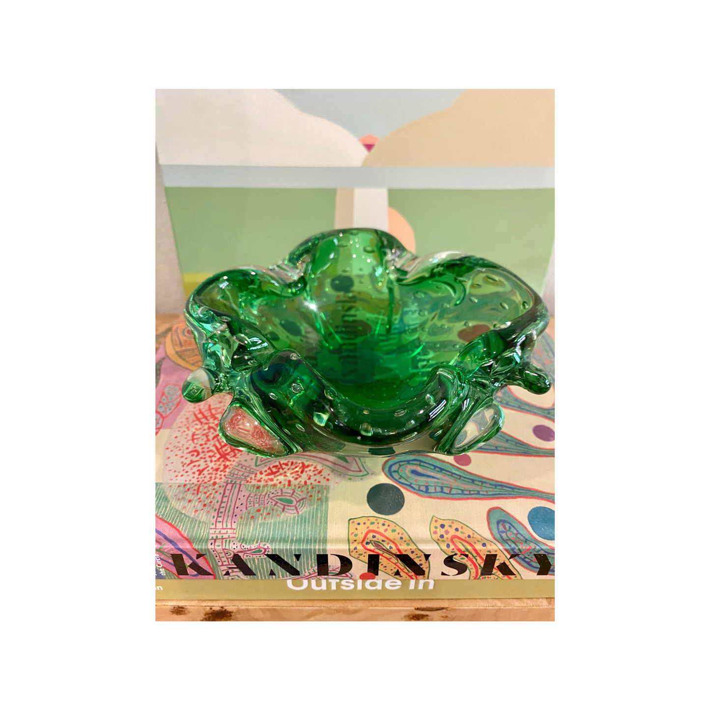 Heavy Green Murano Bowl