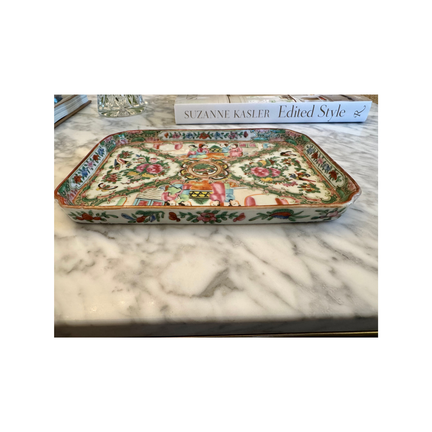 19th Century Rose Medallion Tray