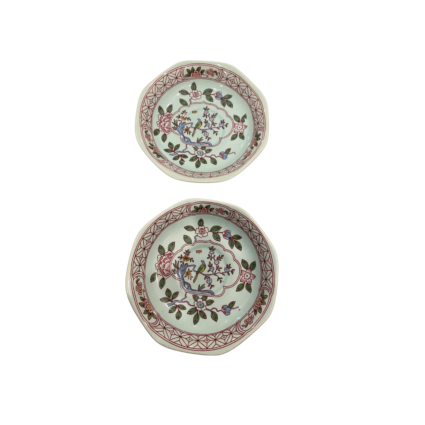 Singapore Bird Plate Wall - Set of Six Saucers