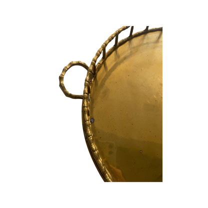 Brass Bamboo Tray - Round