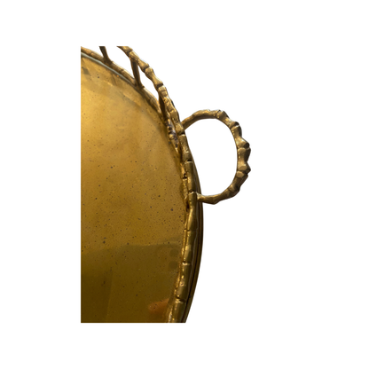 Brass Bamboo Tray - Round