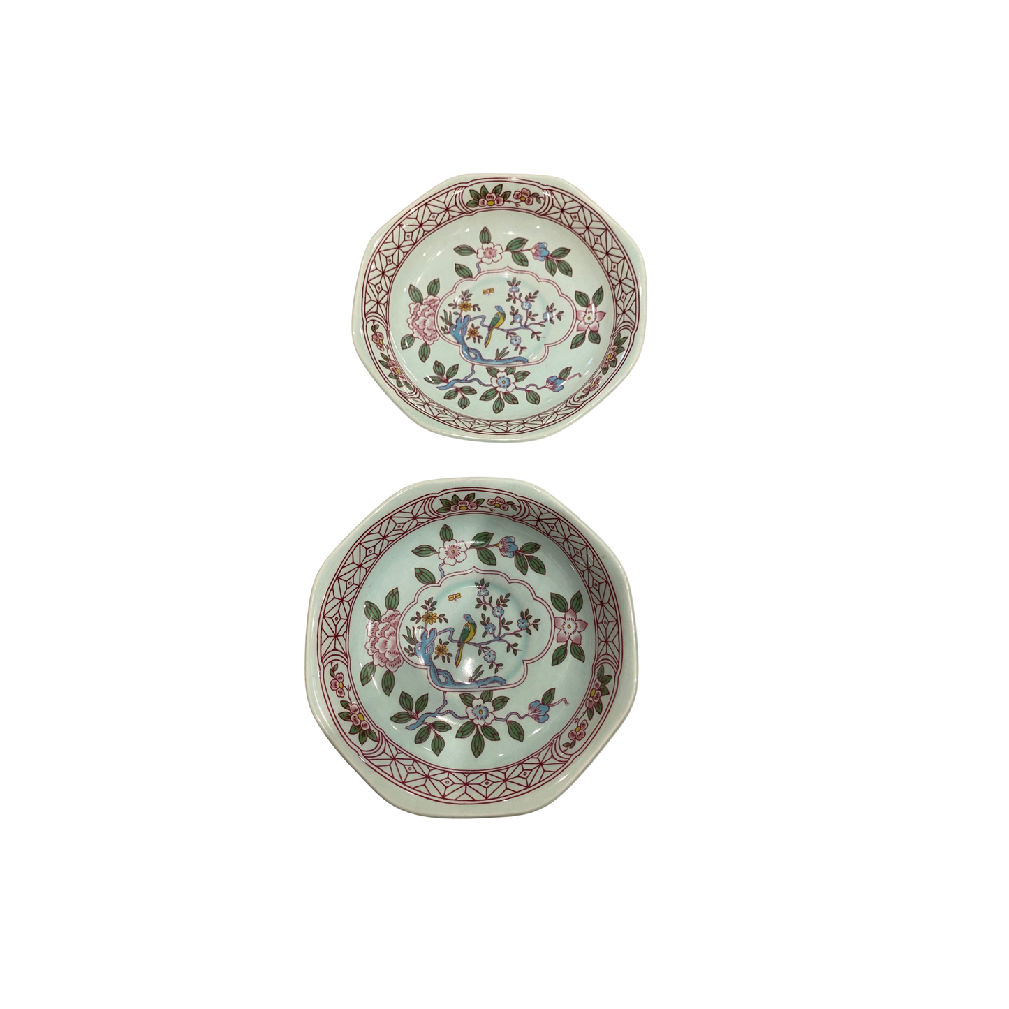 Singapore Bird Plate Wall - Set of Six Saucers