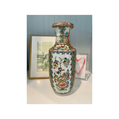 1890s Rose Medallion Vase