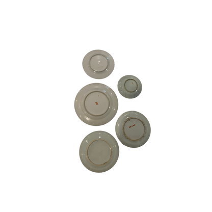 Rose Medallion Plate Wall - Set of Ten