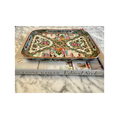 19th Century Rose Medallion Tray