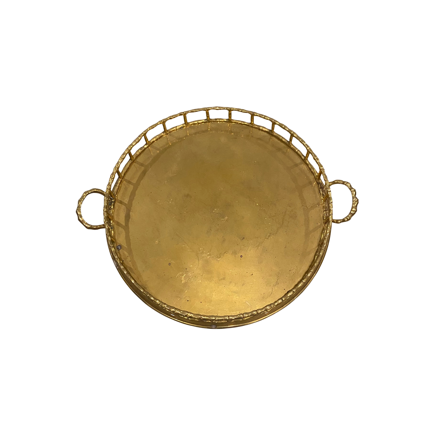 Brass Bamboo Tray - Round