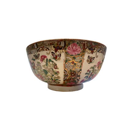 Large Vintage Rose Famille Bowl - 12"