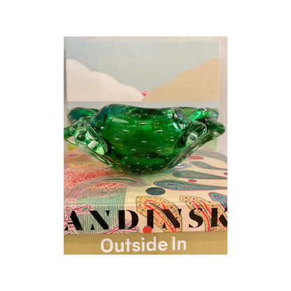 Heavy Green Murano Bowl