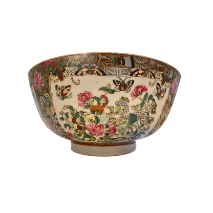 Large Vintage Rose Famille Bowl - 12"