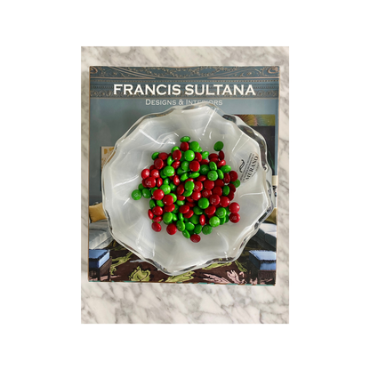 White Scalloped Murano Bowl