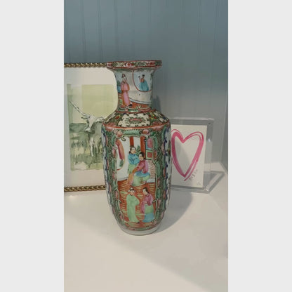 1890s Rose Medallion Vase