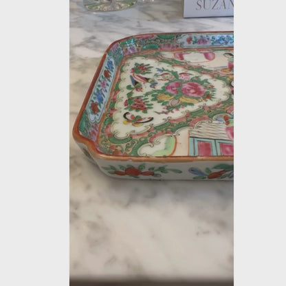 19th Century Rose Medallion Tray