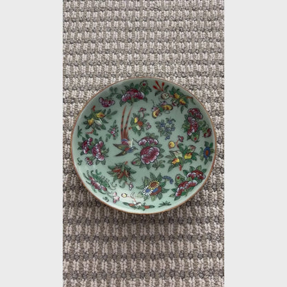 Rose Famille Celadon Plate