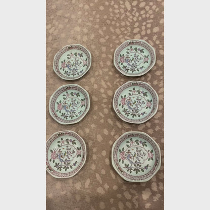 Singapore Bird Plate Wall - Set of Six Saucers