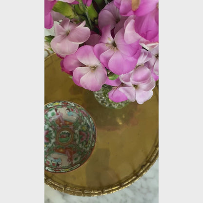 Brass Bamboo Tray - Round