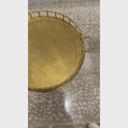 Brass Bamboo Tray - Round
